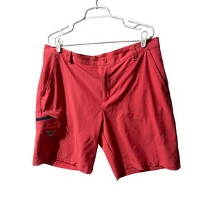 Columbia PFG Fishing Shorts Men's 38 Coral Performance Water Repellent Cargo